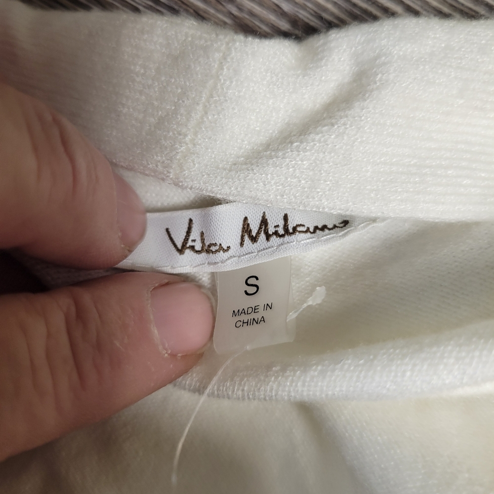 Vila Milano NWOT Black & White Colorblock Cardigan Women's Size Small - Picture 3 of 3